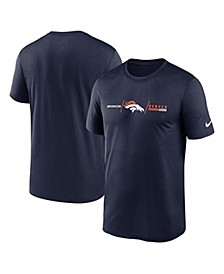 Men's Navy Denver Broncos Horizontal Lockup Legend T-shirt