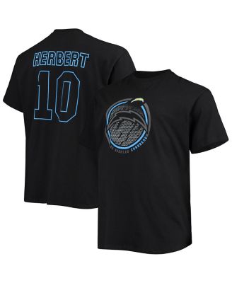 Fanatics Men's Branded Justin Herbert Black Los Angeles Chargers