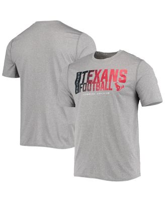 Men's Heathered Gray Houston Texans Combine Authentic Game On T-shirt