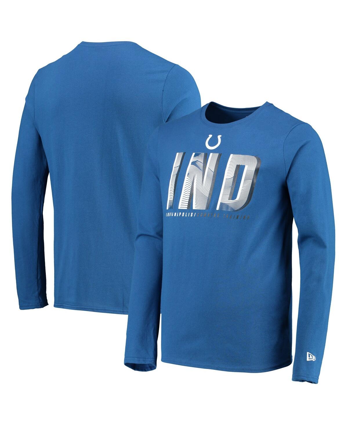Shop New Era Men's  Royal Indianapolis Colts Combine Authentic Static Abbreviation Long Sleeve T-shirt