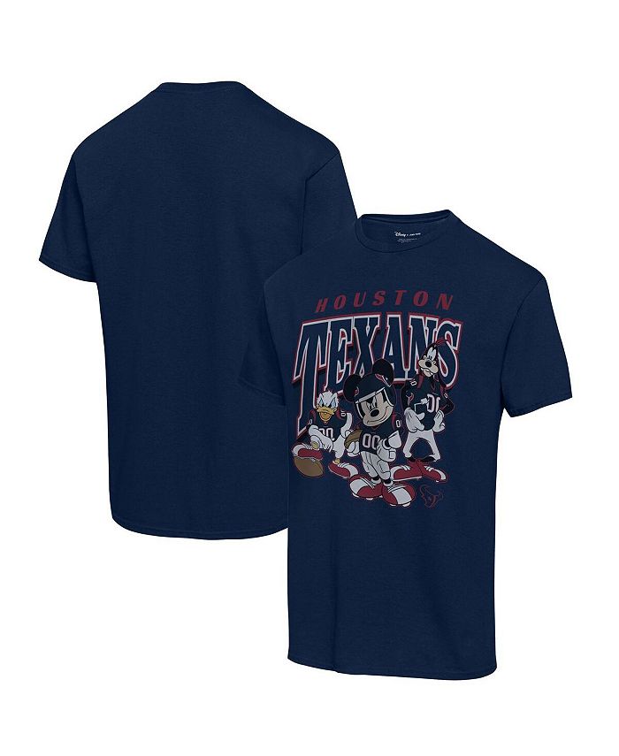 Junk Food Men's Navy Houston Texans Disney Mickey Huddle T-shirt