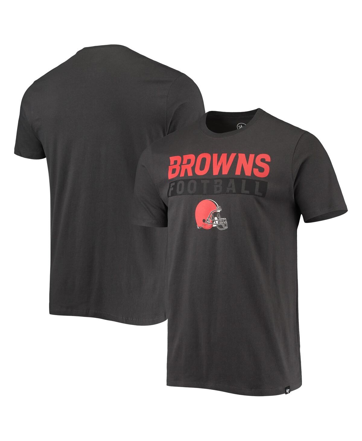 47 Brand Men's '47 Charcoal Cleveland Browns Dark Ops Super Rival T-shirt