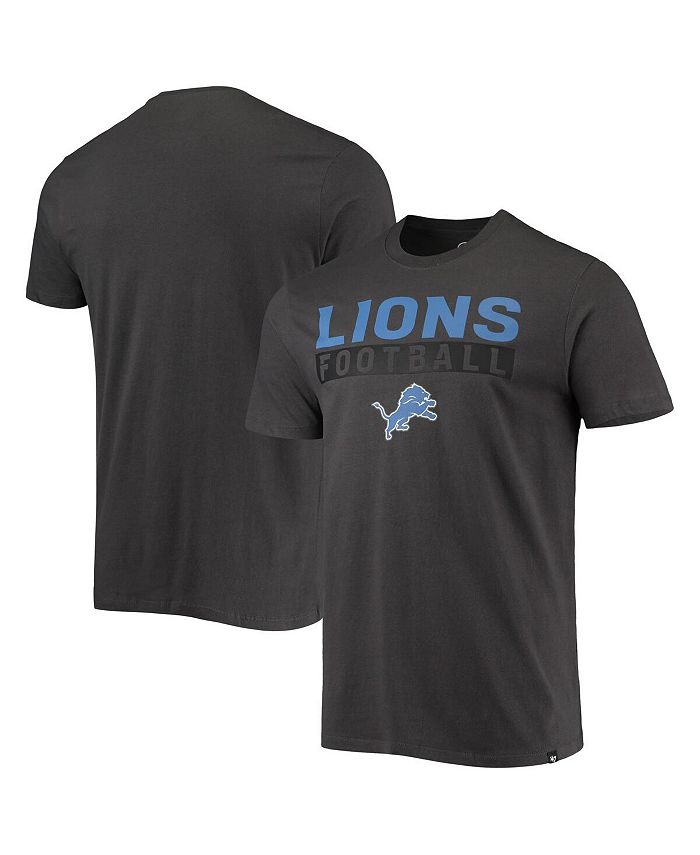 Detroit Lions 47 Brand Men's White Wash Long Sleeve T-Shirt Tee Small