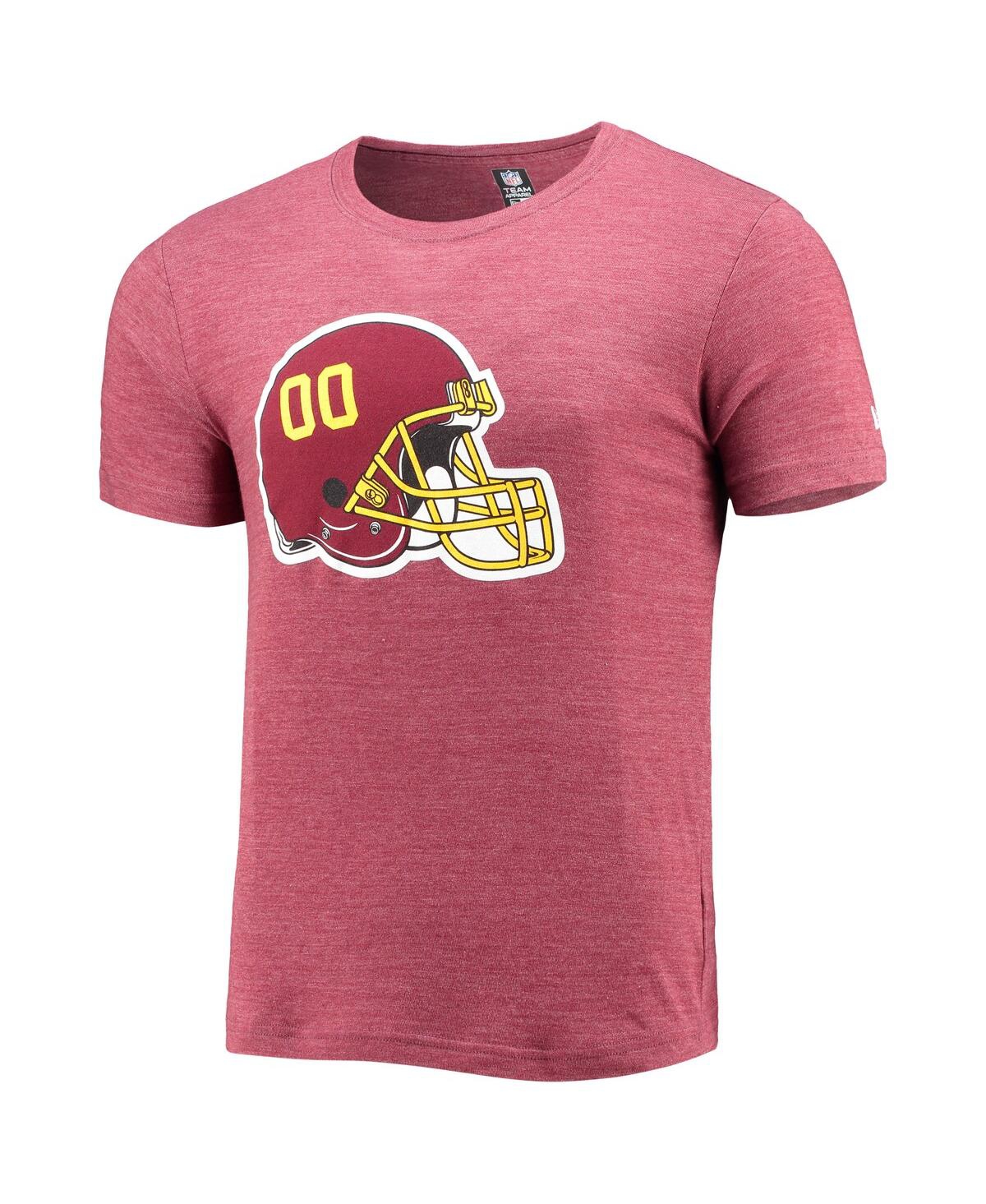 Shop New Era Men's  Burgundy Washington Football Team Alternative Logo Tri-blend T-shirt