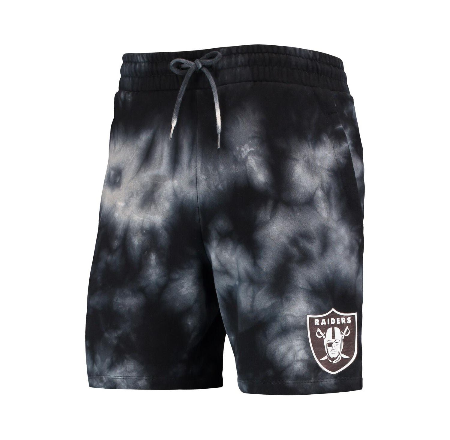 Men's Black Las Vegas Raiders Tie-Dye Shorts