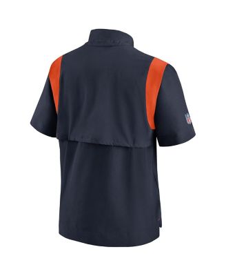 Men's Navy Chicago Bears Coaches Chevron Lockup Pullover Top