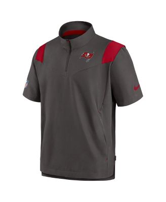 Men's Pewter Tampa Bay Buccaneers Coach Chevron Lockup Quarter-Zip Top