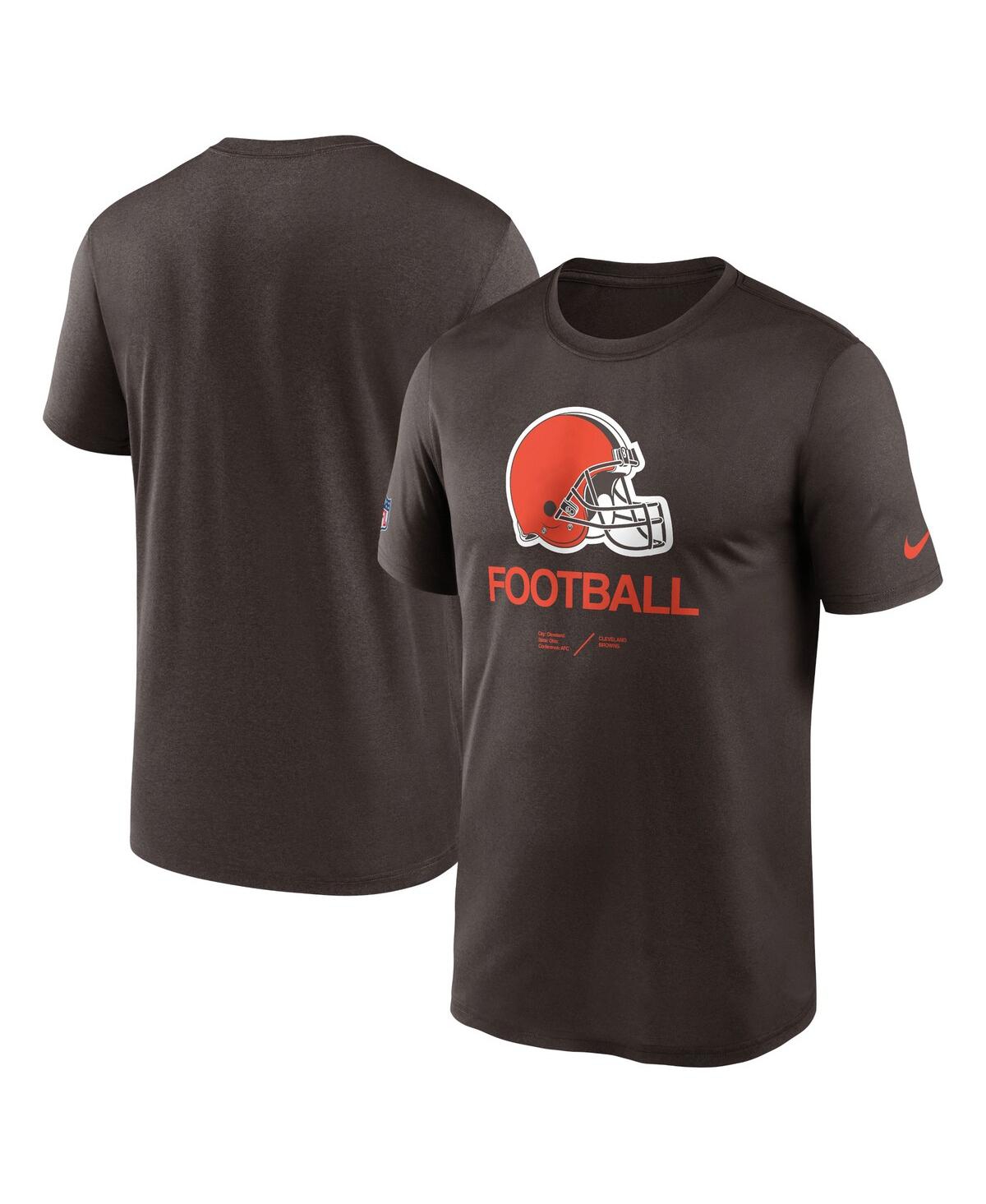 Nike Men's  Brown Cleveland Browns Infographic Performance T-shirt