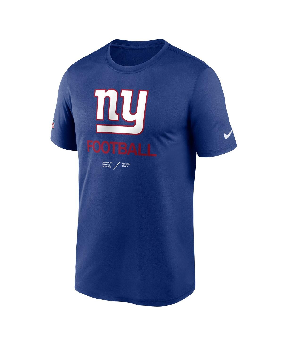 Men's NikeNew York Giants Infographic Performance T-shirt - Royal