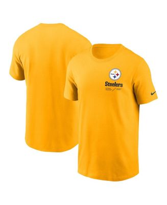 Nike Men's Gold Pittsburgh Steelers Infograph Lockup Performance T