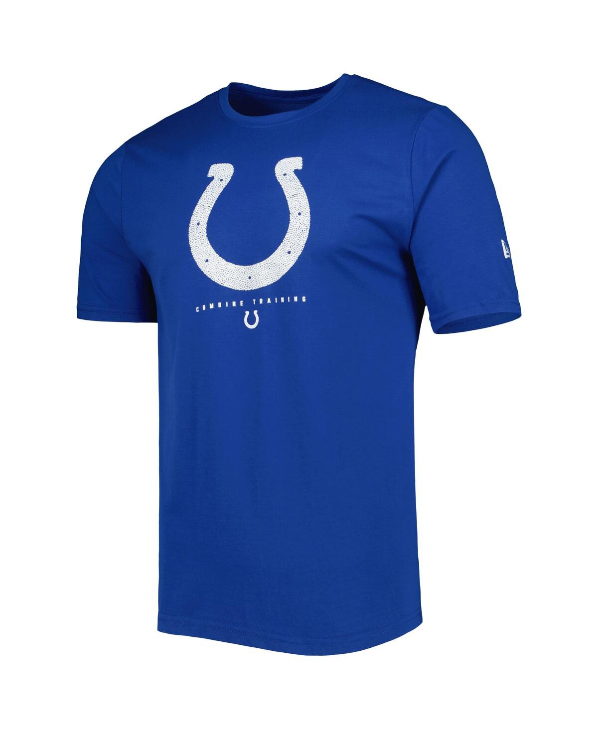 Shop New Era Men's  Royal Indianapolis Colts Combine Authentic Ball Logo T-shirt