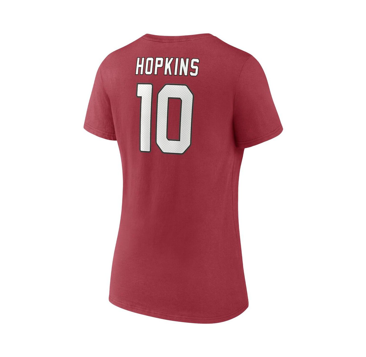 Women's DeAndre Hopkins Cardinal Arizona Cardinals Player Icon Name and Number V-Neck T-shirt