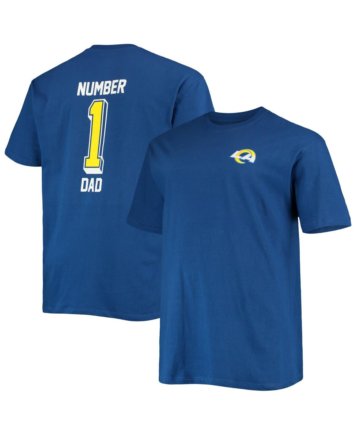 Men's FanaticsLos Angeles Rams Big and Tall #1 Dad 2-Hit T-shirt - Royal