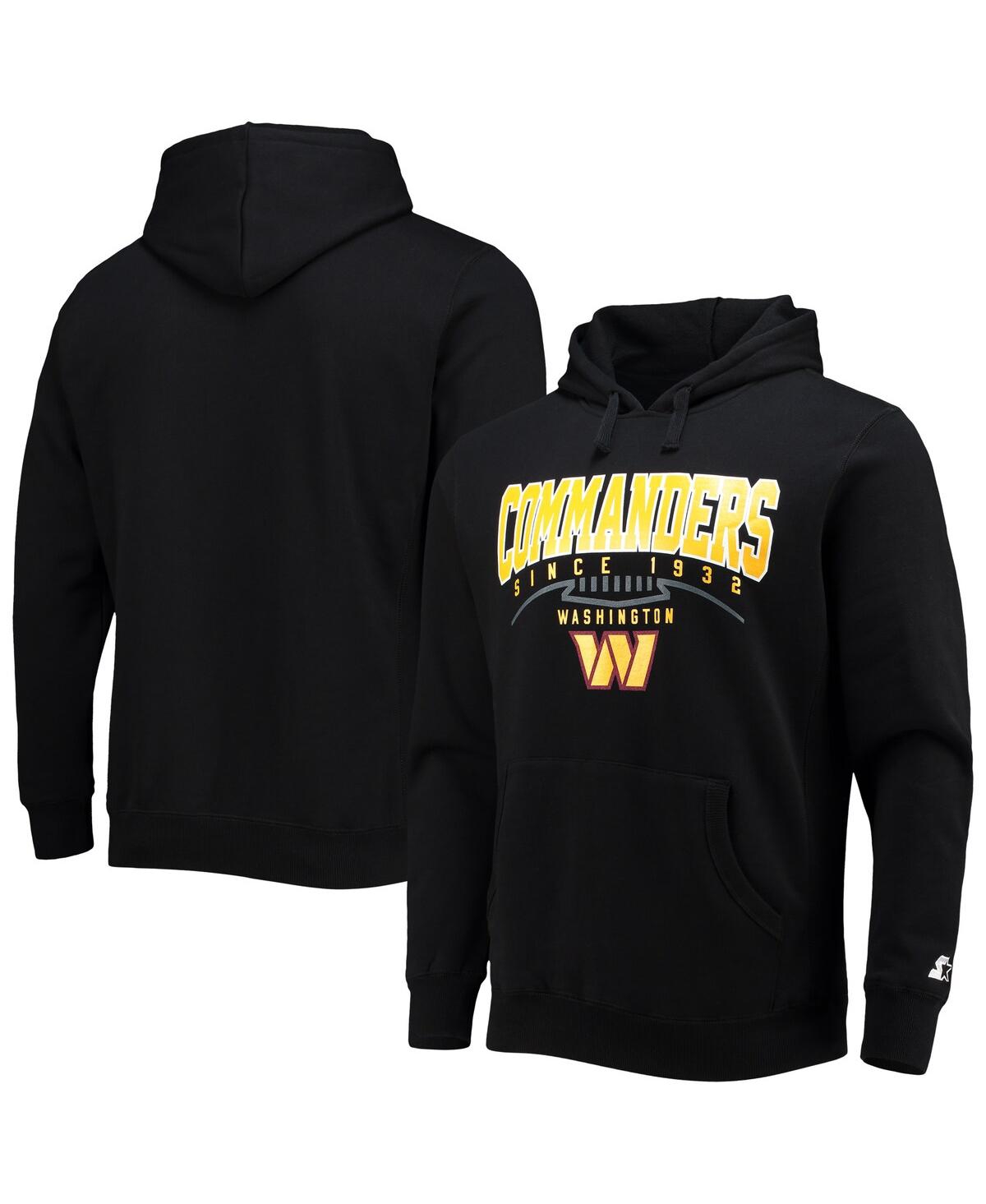 Men's StarterWashington Commanders Premier Pullover Hoodie - Black