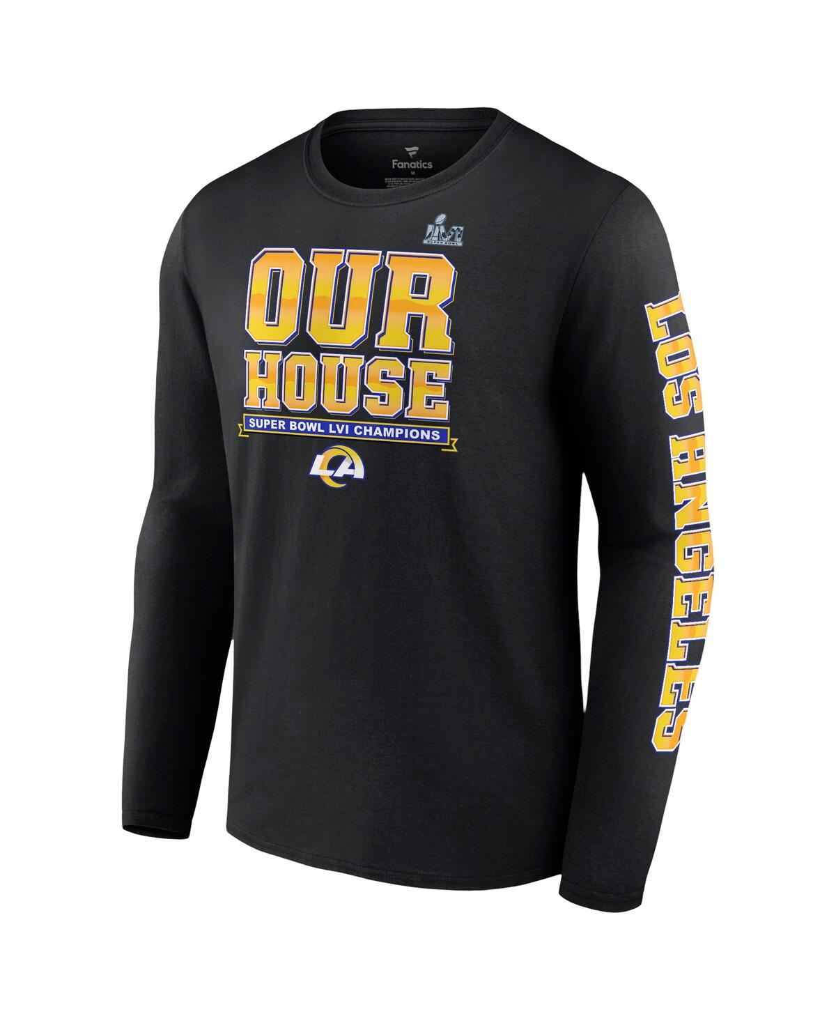 Men's FanaticsLos Angeles Rams Super Bowl Lvi Champions Hometown Audible Long Sleeve T-shirt - Black