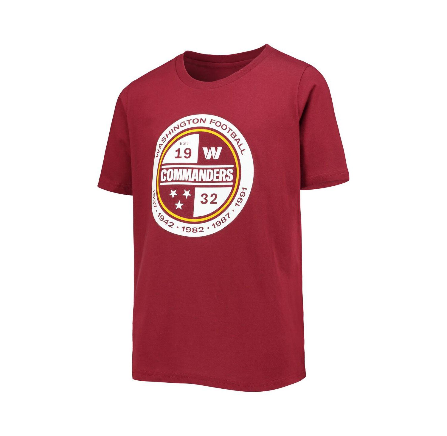 Big Boys Burgundy Washington Commanders Secondary Logo T-shirt