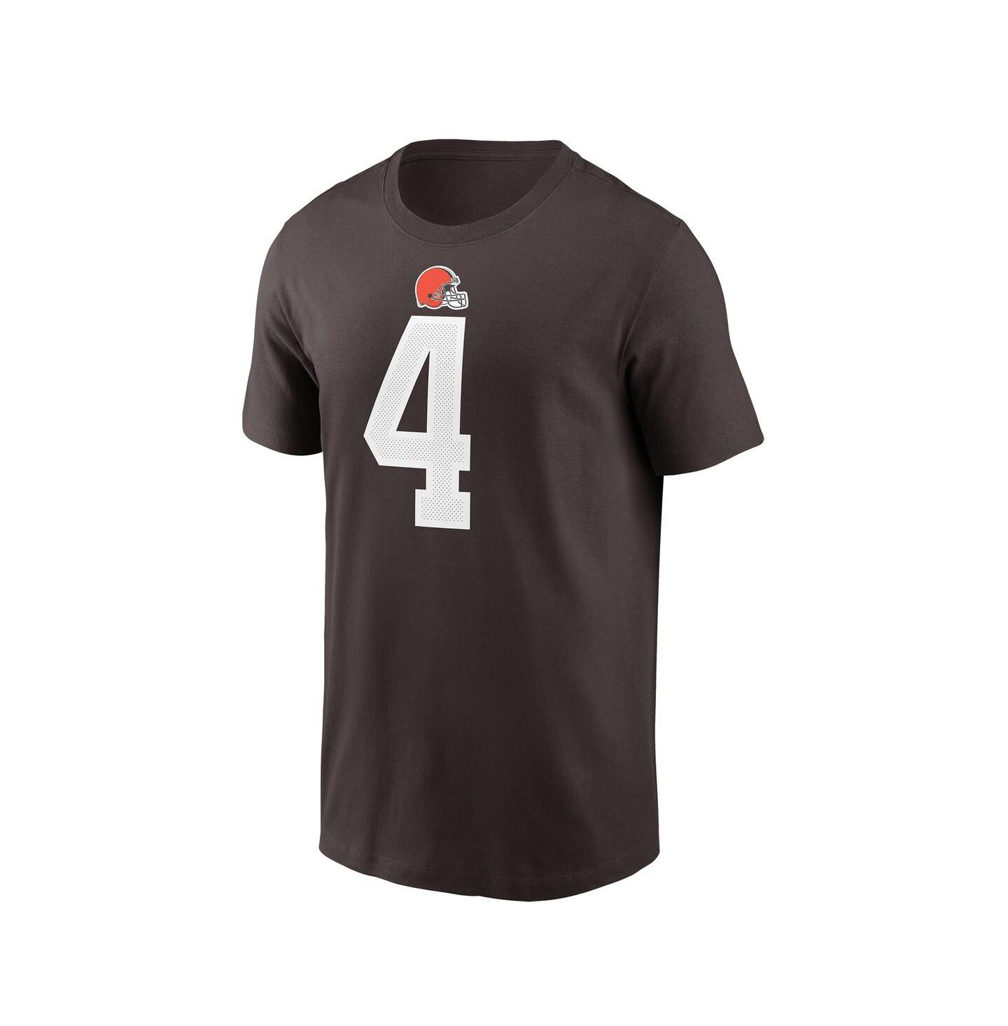 Мужская футболка Nike Deshaun Watson Brown Cleveland Browns Player Name & Number — фото 3