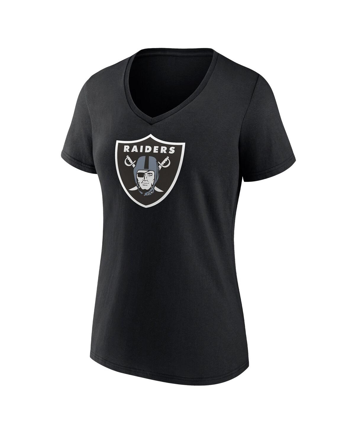 Shop Fanatics Women's  Davante Adams Black Las Vegas Raiders Player Icon Name And Number V-neck T-shirt