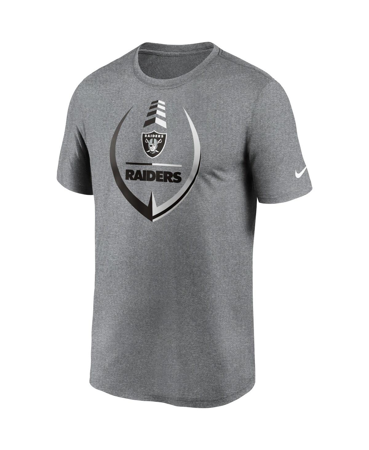 Nike Men's  Heathered Gray Las Vegas Raiders Icon Legend Performance T-shirt In Heathered Gray