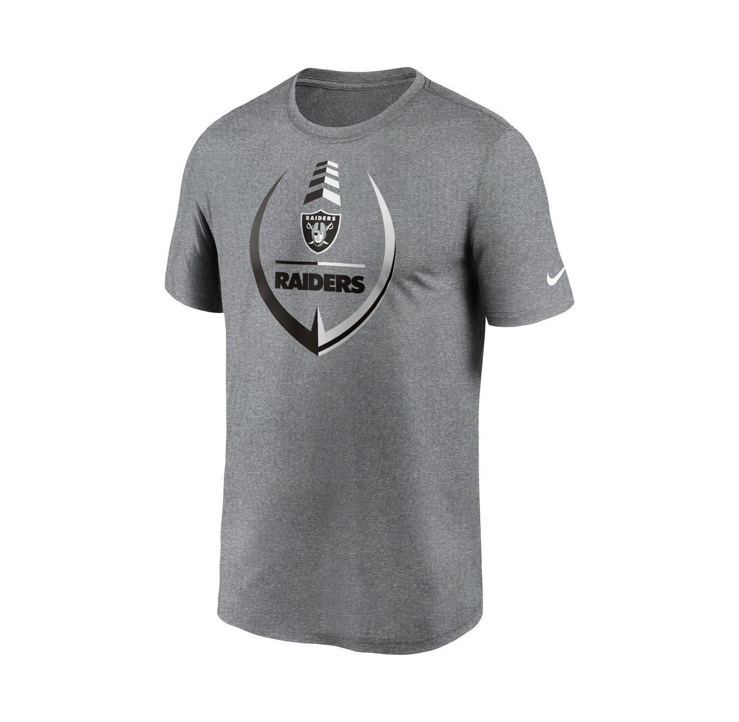 Men's Heathered Gray Las Vegas Raiders Icon Legend Performance T-shirt