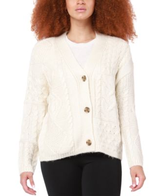 Patchwork Cable-Knit Cardigan 