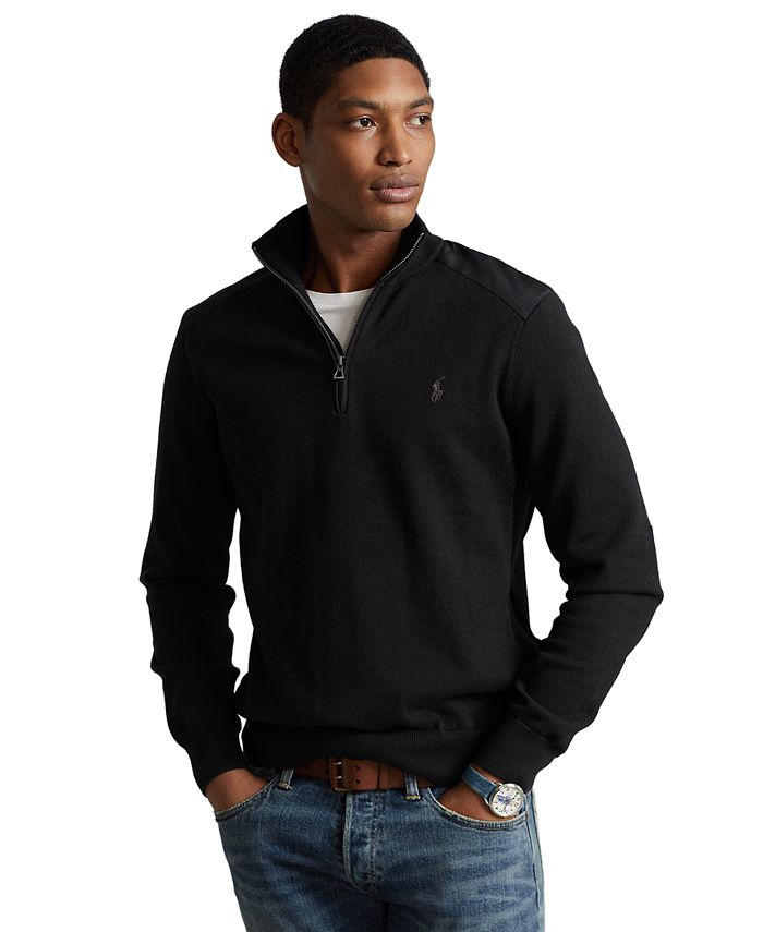 Polo Ralph Lauren Men's Hybrid Quarter-Zip Sweater - Macy's