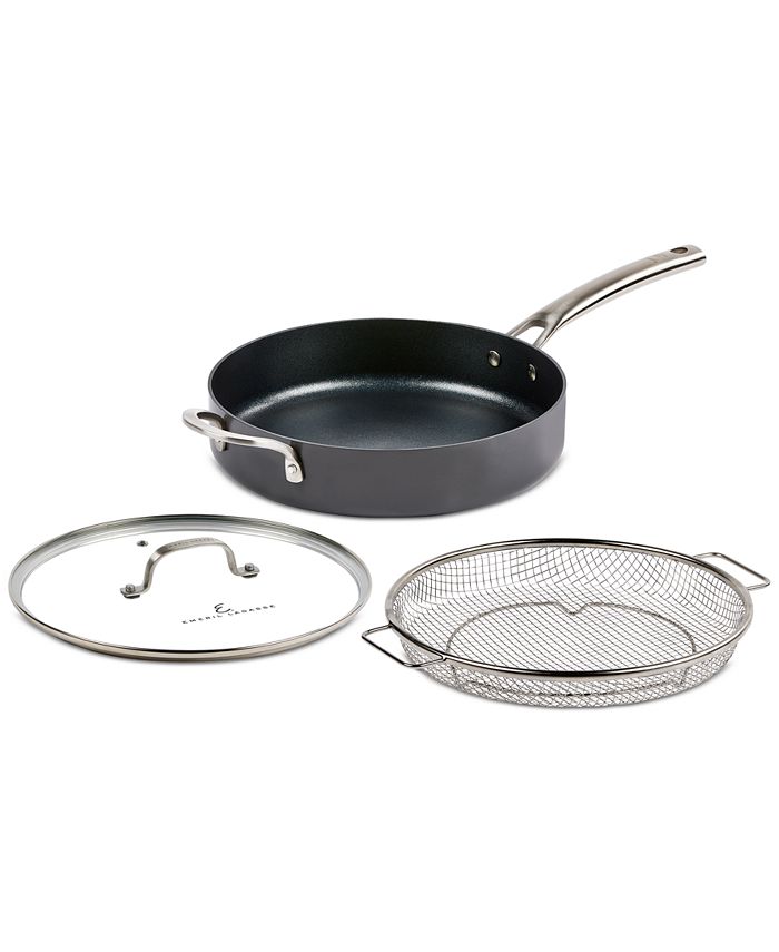 Emeril Lagasse Forever Pans Pro Hard-Anodized Nonstick 11 Nonstick Frypan  with Steamer Insert & Lid - Macy's
