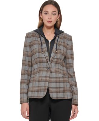 Tommy Hilfiger - Women's Zippered Hoodie Blazer