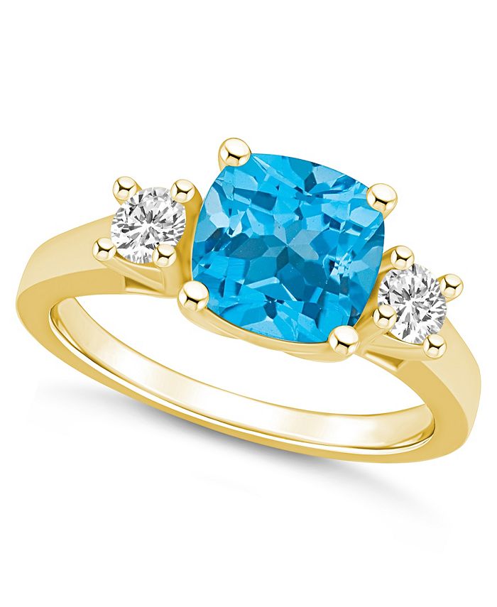 Macy's blue topaz ring store