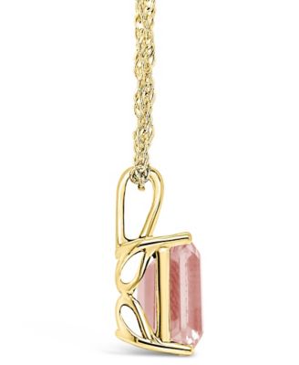 Morganite (3 ct. t.w.) Pendant Necklace in 14K Yellow Gold