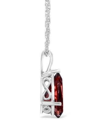 Garnet (3-1/3 ct. t.w.) Pendant Necklace in 14K White Gold