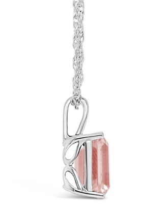 Morganite (3 ct. t.w.) Pendant Necklace in 14K White Gold