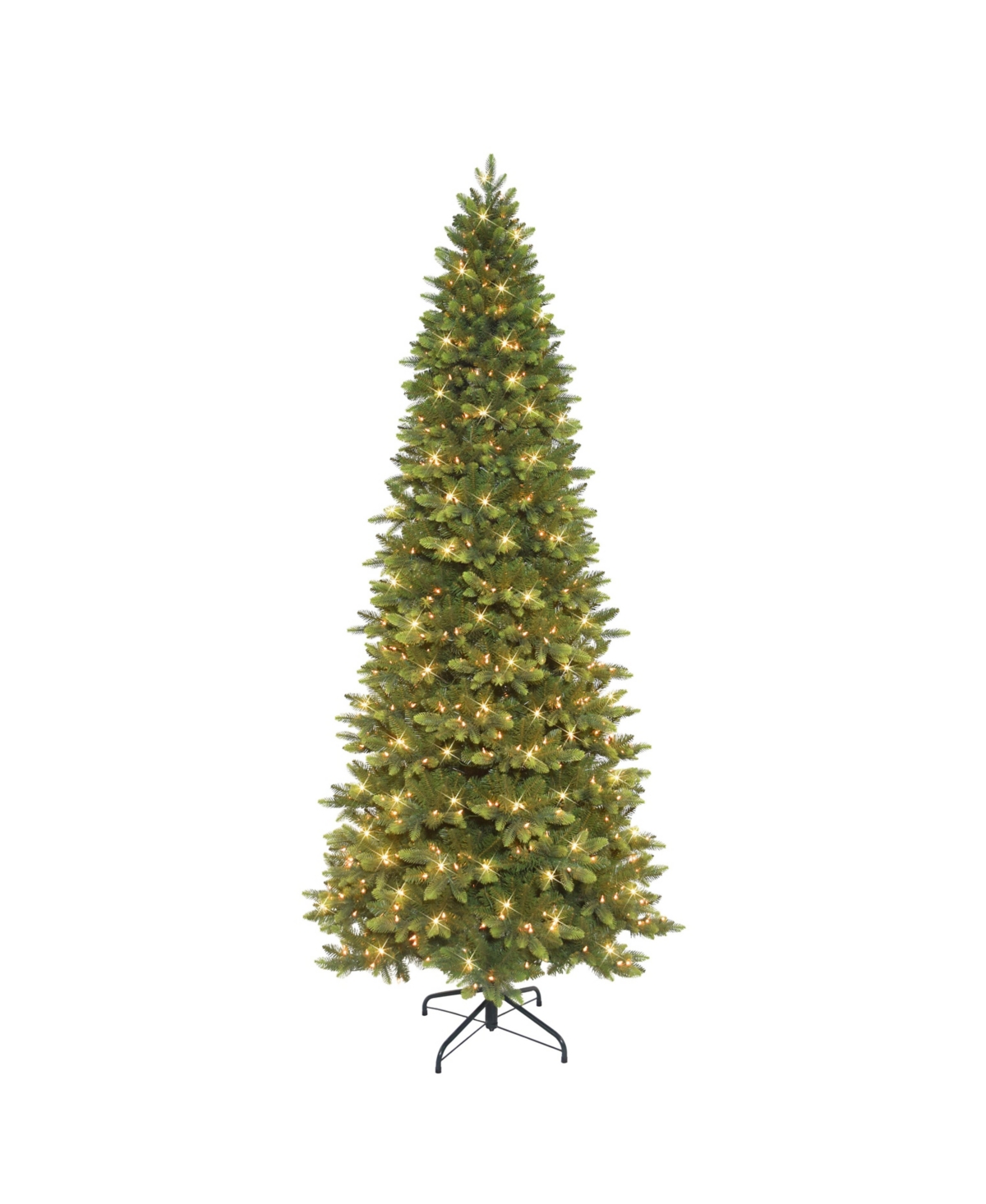 Puleo 9' Pre-lit Slim Westford Spruce Tree With 700 Underwriters Laboratories Clear Incandescent Lights, 2 In Green