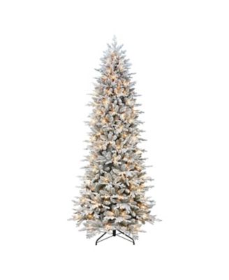 Puleo  Slim Flocked Northern Fir Tree