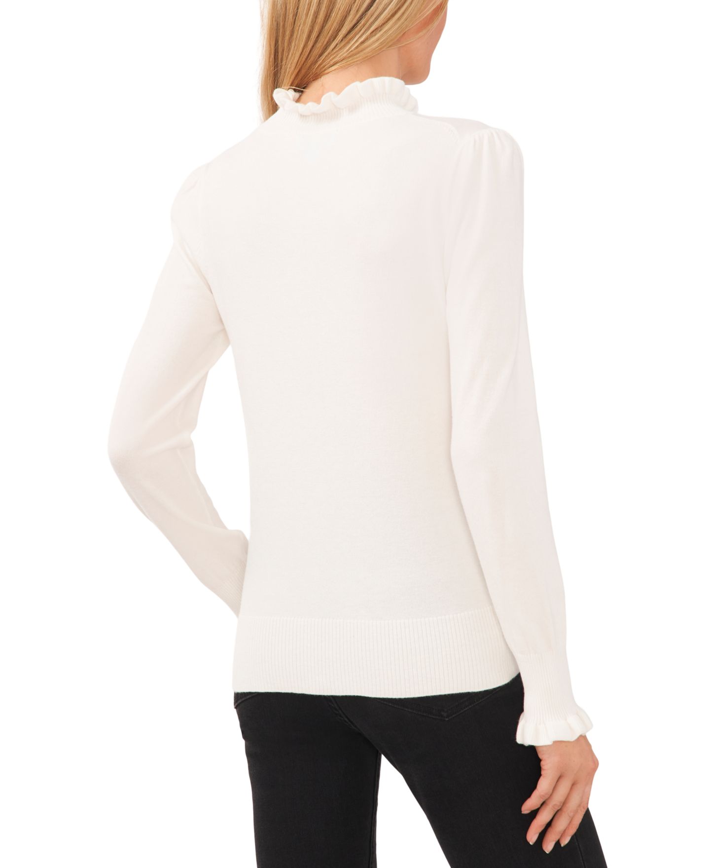 Женский свитер CeCe Mock Neck Long Sleeve, цвет: Состаренный белый — фото 2
