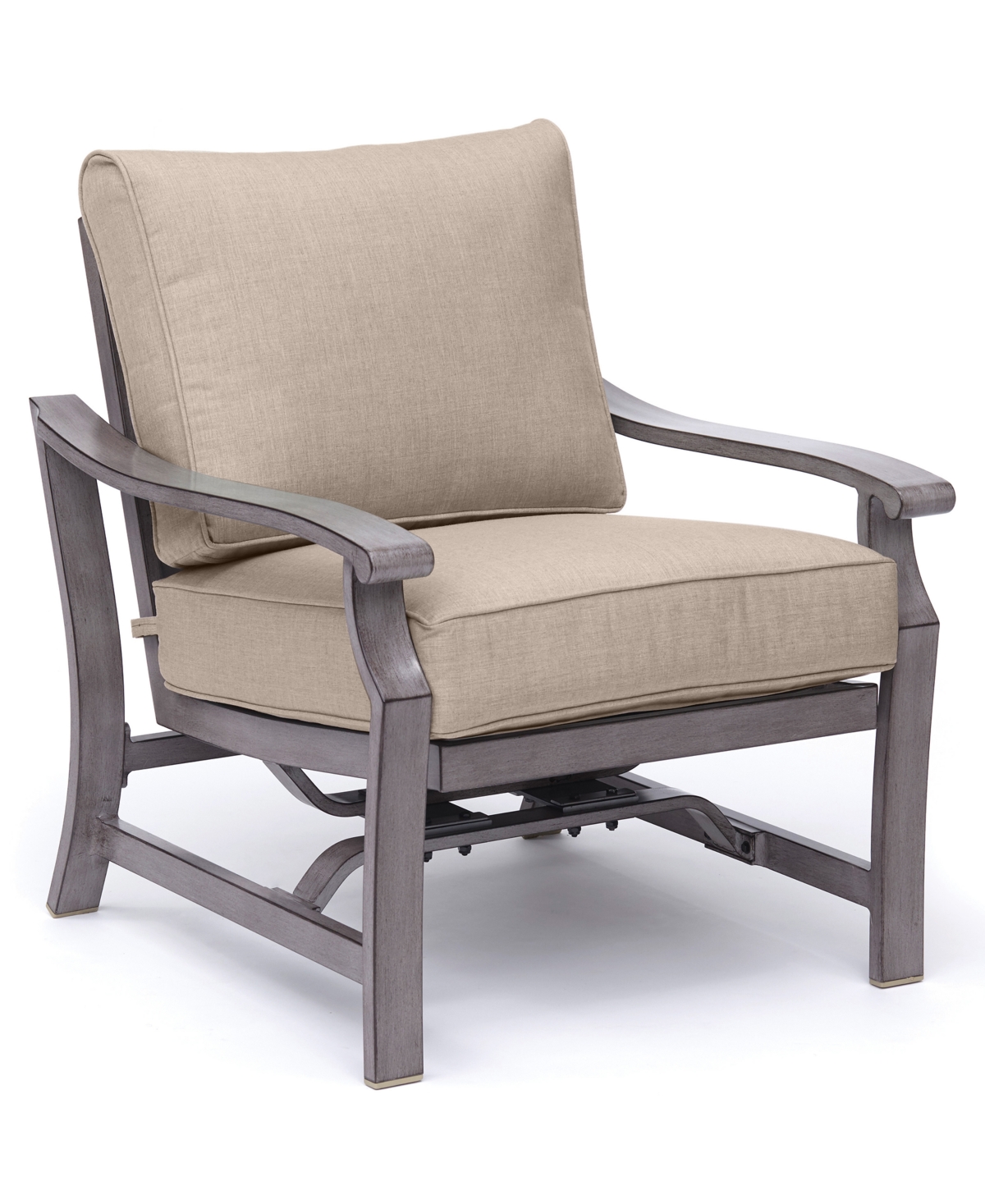 Agio Tara Aluminum Outdoor Rocker Chair, Created For Macy's In Outdura Remy Pebble