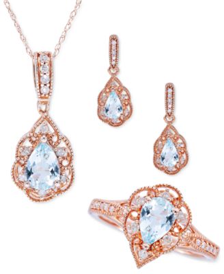 Macy's hot sale aquamarine jewelry