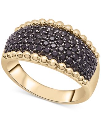 Wrapped in Love - Black Diamond Bead Edge Ring (1 ct. t.w.) in 14k Gold