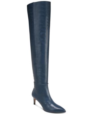 navy blue leather boots macys