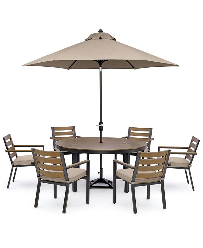 Agio Stockholm Outdoor Aluminum 7Pc. Dining Set (60" Round Dining