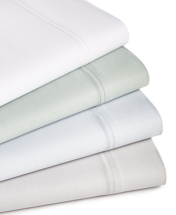 Oake Solid 300 Thread Count Cotton Tencel 4-pc. Sheet Set, Full, Created for Macy's - Grey