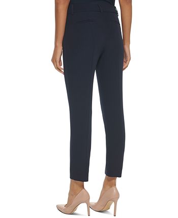 Tommy Hilfiger Womens Modern Straight Leg Modern Dress Pants Black Size 17