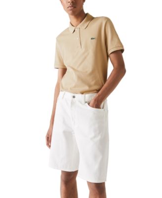 Men's Slim Fit Short Sleeve Ribbed Polo Shirt