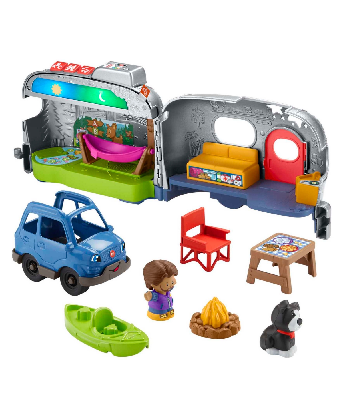 Fisher Price Little People Light-up Learning Camper Set In Multi
