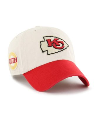 Men s 47 Cream Red Kansas City Chiefs Sidestep Clean Up Adjustable Hat