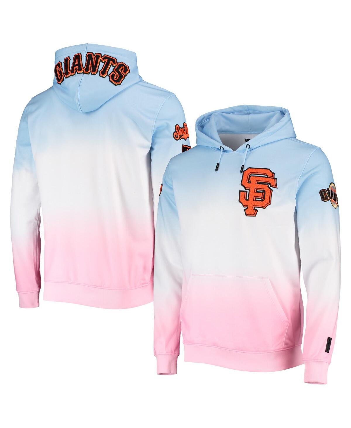 Shop Pro Standard Men's  Blue, Pink San Francisco Giants Ombre Pullover Hoodie In Blue,pink