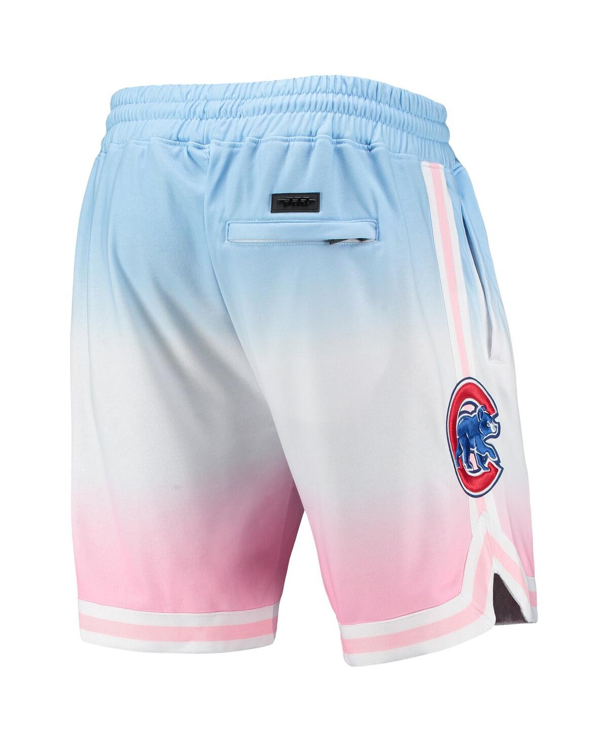 Shop Pro Standard Men's  Blue, Pink Chicago Cubs Team Logo Pro Ombre Shorts In Blue,pink