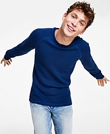 Men's Thermal Waffle-Knit Long Sleeve Shirt, Created for Macy's 