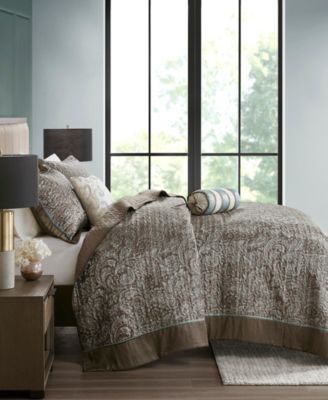 Adeline Paisley Reversible Jacquard 5-Pc. Bedspread Set, Queen