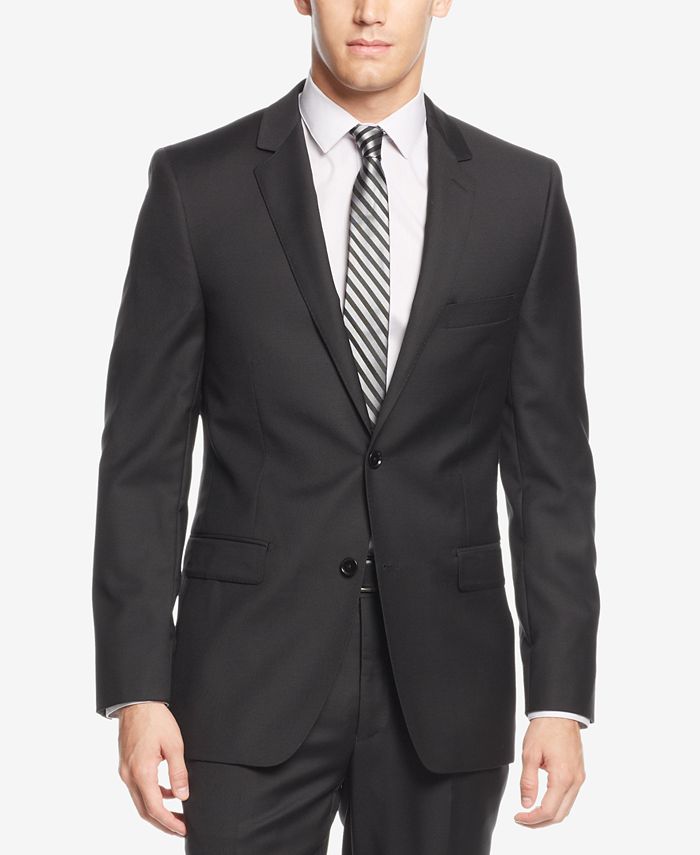 DKNY Black Solid ExtraSlimFit Suit Macy's
